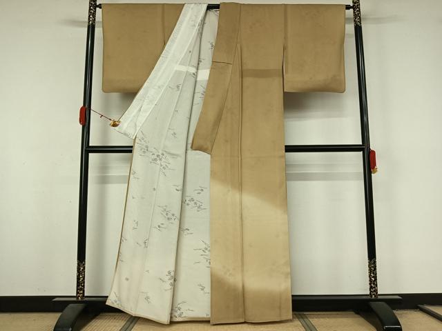 平和屋着物▽訪問着 無双 紗袷 紗×絽 手描き 吹き寄せ文 暈し染め 正絹 逸品 AABL0594jh