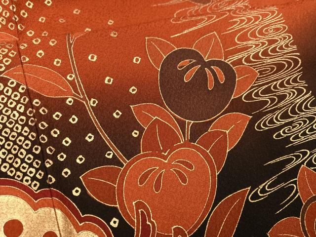 平和屋着物●豪華振袖 駒刺繍 花蝶文 暈し染め 金銀彩 正絹 逸品 AABL0621ph