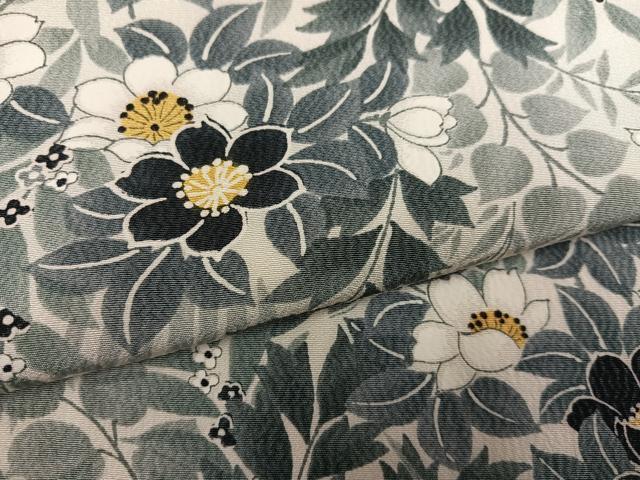 平和屋着物●上質な小紋 草花文 正絹 逸品 未使用 AABL0640ph