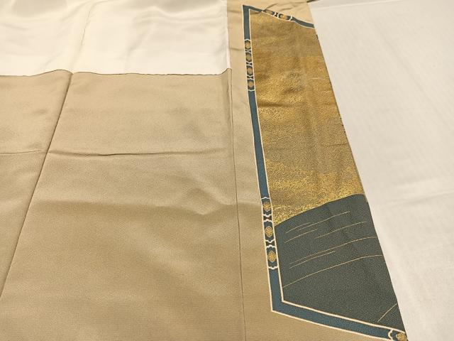 平和屋着物●豪華色留袖 作家物 花鳥文 金彩 正絹 逸品 AABL0649ph