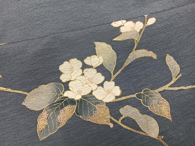 平和屋着物●訪問着 作家物 紫陽花 金彩 正絹 逸品 AABL0662ph