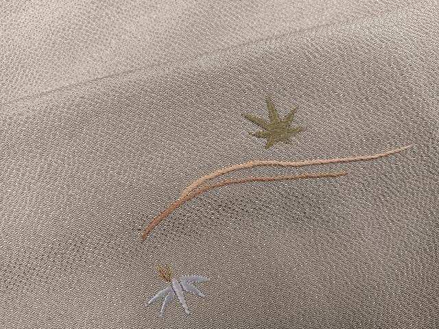 平和屋着物●訪問着 総刺繍 浜松舟文 鬼しぼ縮緬 正絹 逸品 AABL0664ph