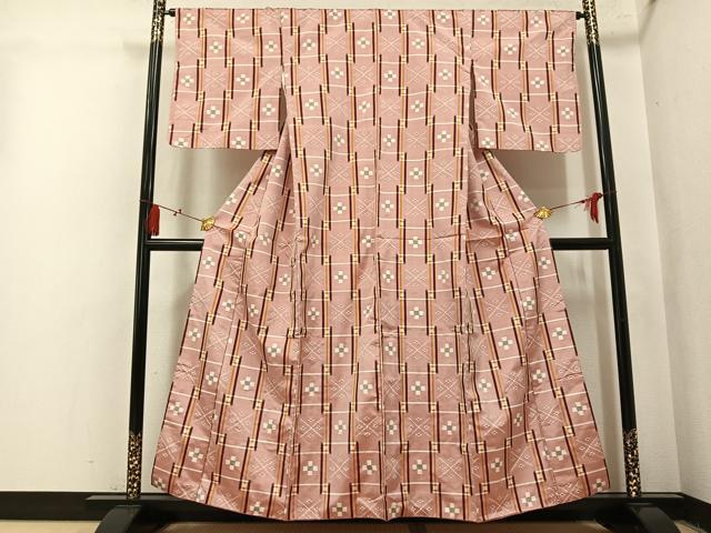 平和屋着物●本場琉球絣 紬 正絹 逸品 AABL0669ph