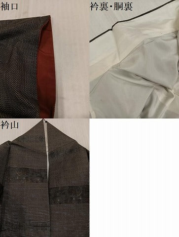 平和屋着物●本場大島紬 9マルキ 横段花文 正絹 逸品 AABL0672ph