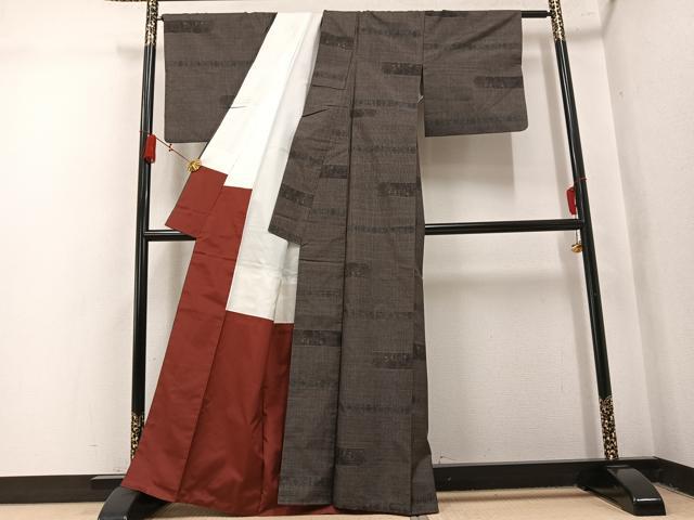 平和屋着物●本場大島紬 9マルキ 横段花文 正絹 逸品 AABL0672ph