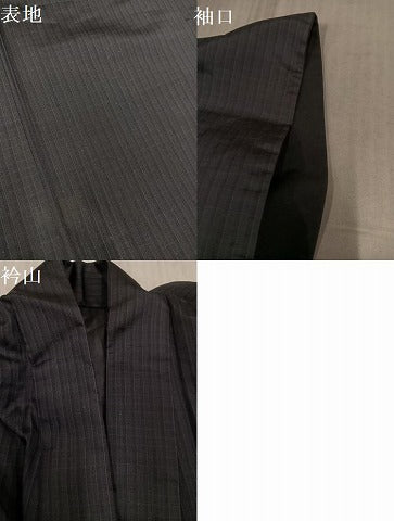 平和屋着物●男性 紬 格子 正絹 逸品 AABL0678ph