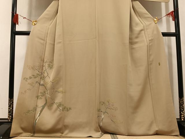 平和屋着物●本加賀友禅作家 金丸修一 訪問着 松 正絹 逸品 AABL0686ph
