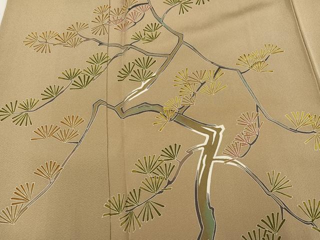 平和屋着物●本加賀友禅作家 金丸修一 訪問着 松 正絹 逸品 AABL0686ph