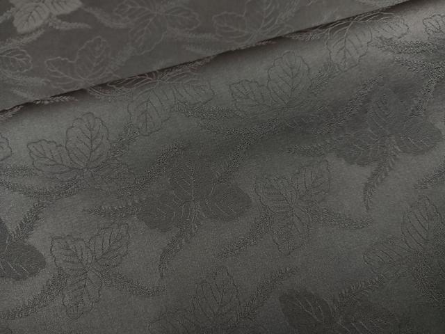 平和屋着物●上質な色無地 草花地紋 藍海松茶色 正絹 逸品 AABL0691ph