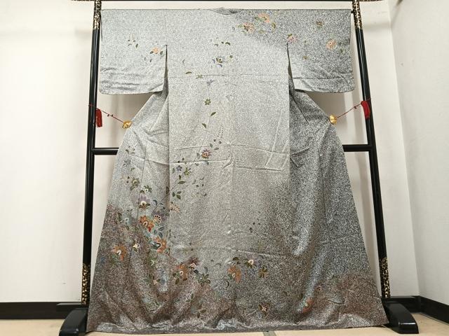平和屋着物●訪問着 更紗文 暈し染め 金彩 正絹 逸品 AABL0700ph