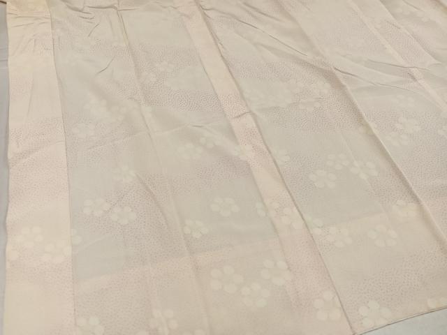 平和屋着物●長襦袢 無双仕立て 梅文 半衿刺繍 正絹 逸品 AABL0711ph
