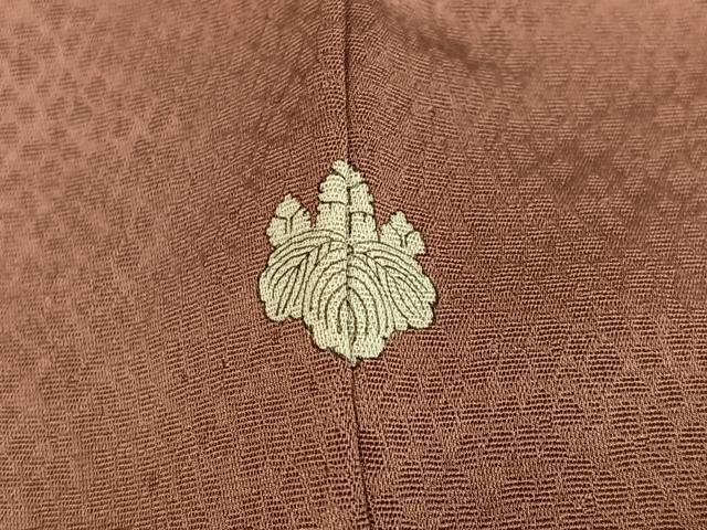 平和屋着物●上質な色無地 霞地紋 鴇浅葱色 正絹 逸品 未使用 AABL0714ph