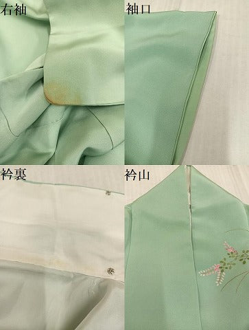 平和屋着物●訪問着 草花文 金彩 正絹 逸品 AABL0717ph
