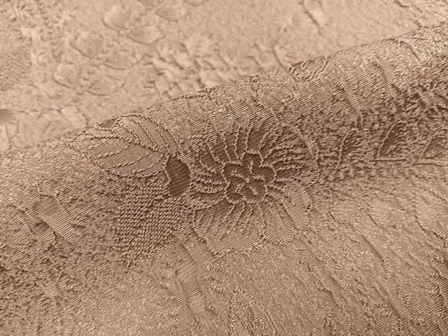 平和屋着物●上質な色無地 辻が花地紋 梅染色 正絹 逸品 AABL0741ph