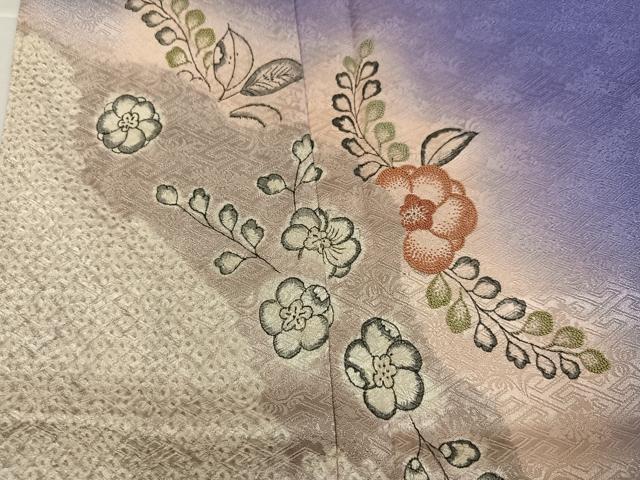 平和屋着物●訪問着 中国三大刺繍 相良刺繍 絞り 辻が花 暈し染め 正絹 逸品 未使用 AABL0744ph