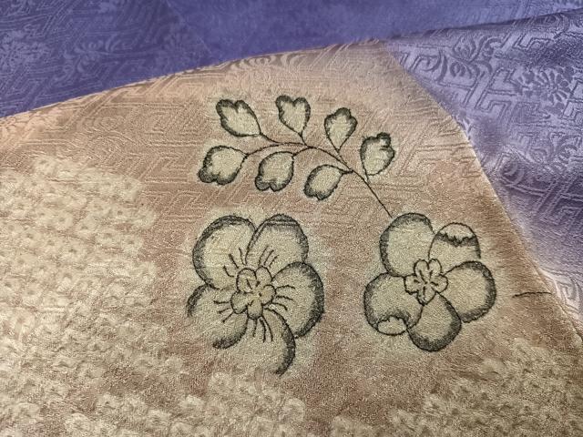 平和屋着物●訪問着 中国三大刺繍 相良刺繍 絞り 辻が花 暈し染め 正絹 逸品 未使用 AABL0744ph