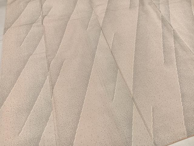 平和屋着物●本塩沢 斜縞 正絹 逸品 未使用 AABL0756ph