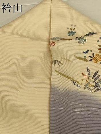 平和屋着物*夏物 訪問着 絽 駒刺繍 風景文 銀彩 正絹 逸品 AABL0770jd