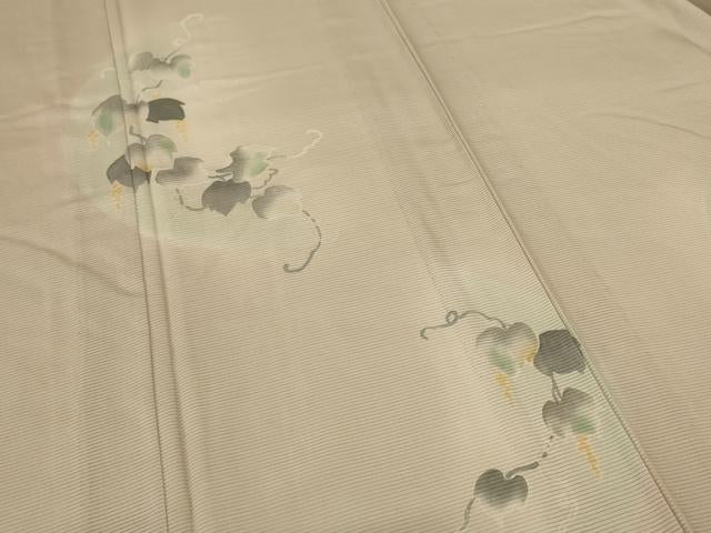 平和屋着物*夏物 訪問着 絽 手描き 蔦の葉文 正絹 逸品 AABL0780jd