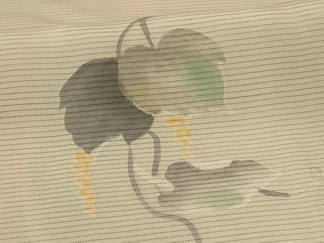 平和屋着物*夏物 訪問着 絽 手描き 蔦の葉文 正絹 逸品 AABL0780jd