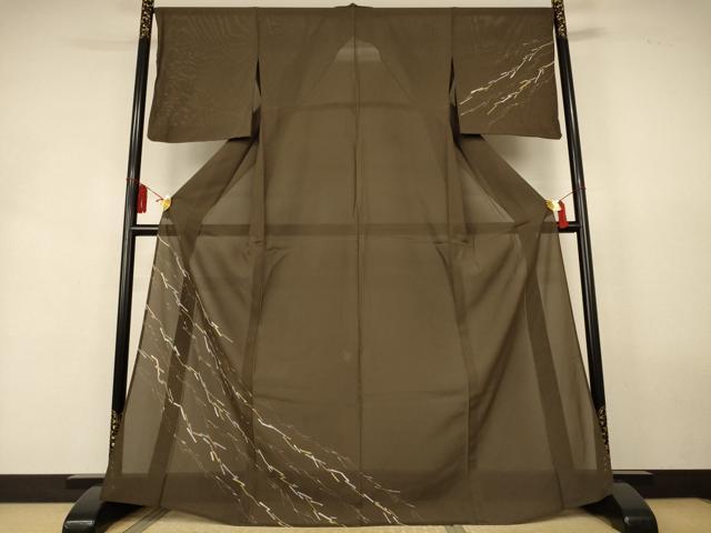 平和屋着物*夏物 訪問着 絽 ろうけつ染め 抽象文様 正絹 逸品 AABL0805jd