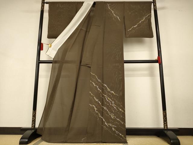 平和屋着物*夏物 訪問着 絽 ろうけつ染め 抽象文様 正絹 逸品 AABL0805jd