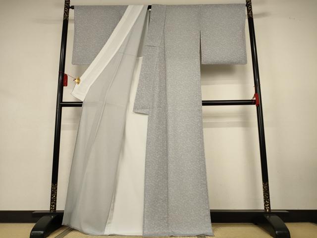 平和屋着物*夏物 江戸小紋 絽 草花文 正絹 逸品 AABL0812jd