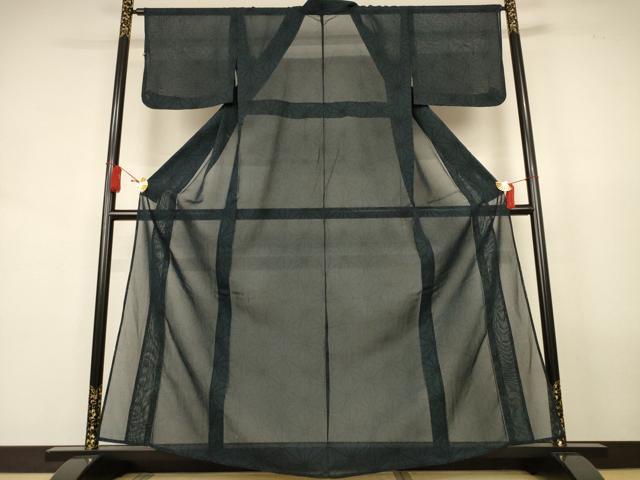 平和屋着物*夏物 本場大島紬 夏大島 麻の葉文様 正絹 逸品 AABL0819jd