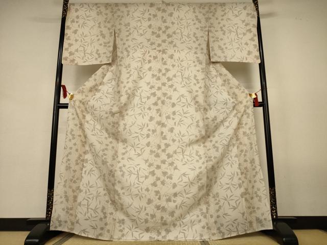 平和屋着物*夏物 小紋 絽 蔦の葉文様 ロング丈 正絹 逸品 AABL0838jd