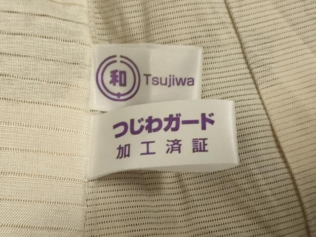 平和屋着物*夏物 小紋 絽 蔦の葉文様 ロング丈 正絹 逸品 AABL0838jd