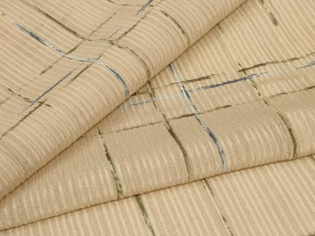 平和屋着物*夏物 小紋 紋紗 格子 洗える着物 AABL0850jd