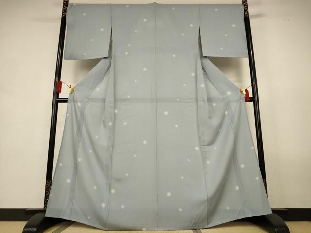 平和屋着物*夏物 小紋 絽 丸文 蛍暈し 正絹 逸品 AABL0854jd