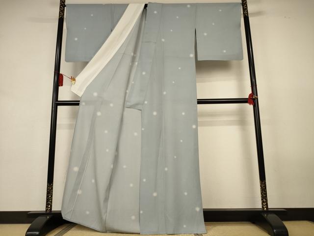 平和屋着物*夏物 小紋 絽 丸文 蛍暈し 正絹 逸品 AABL0854jd