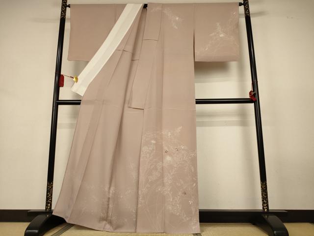 平和屋着物*夏物 訪問着 絽縮緬 刺繍 花鳥文 金糸 正絹 逸品 AABL0856jd