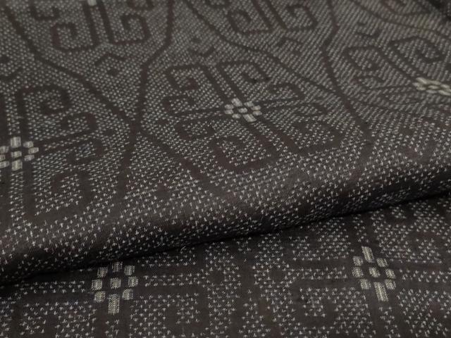 平和屋着物*夏物 重要無形文化財 本場宮古上布 幾何学文様 苧麻 逸品 AABL0872jd