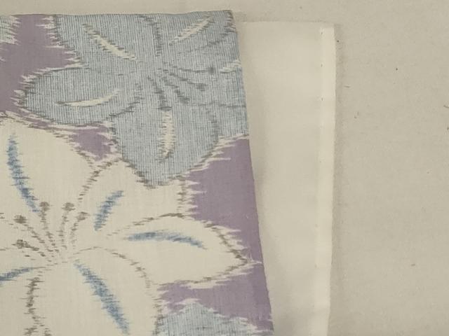 平和屋着物*夏物 小紋 紗 草花文 洗える着物 AABL0875jd