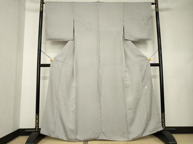 平和屋着物●皇室献上作家 藤井寛 色無地 切嵌地紋 潤色 正絹 逸品 AABL0888ck