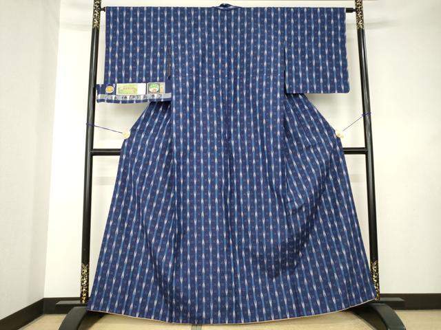 平和屋着物●本場琉球 南風原花織 手織 紬 桃原厚吉作 証紙付き 正絹 逸品 AABL0889ck