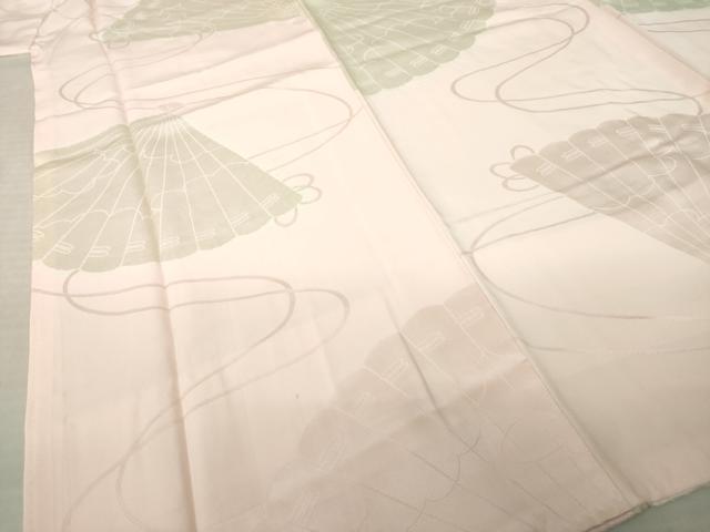 平和屋着物●振袖用長襦袢 袷 扇面地紋 正絹 逸品 AABL0900ck