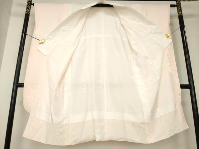 平和屋着物●振袖用長襦袢 袷 草花地紋 暈し染め 正絹 逸品 AABL0906ck