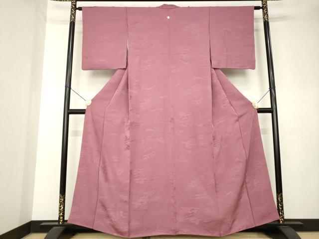 平和屋着物●上質な色無地 浅蘇芳色 正絹 逸品 AABL0933ck