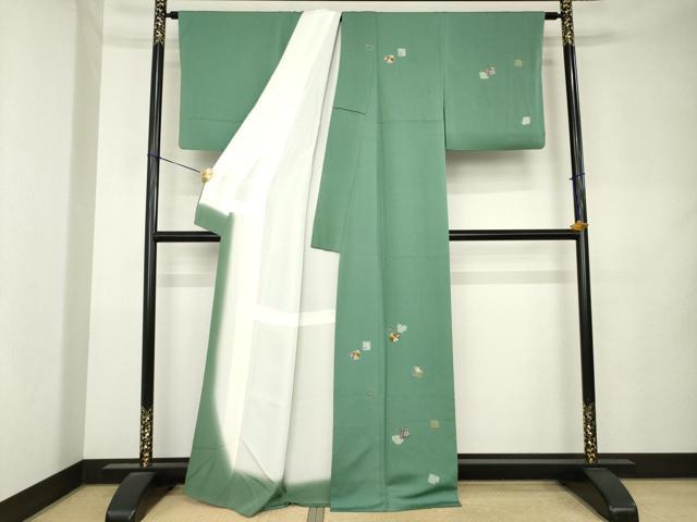 平和屋着物●ファッションデザイナー 花井幸子 訪問着 貝合わせ源氏香花文 金彩 正絹 逸品 AABL0946ck