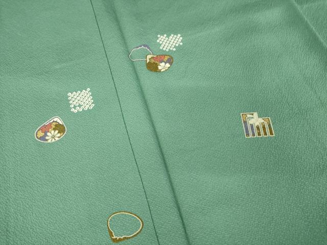 平和屋着物●ファッションデザイナー 花井幸子 訪問着 貝合わせ源氏香花文 金彩 正絹 逸品 AABL0946ck