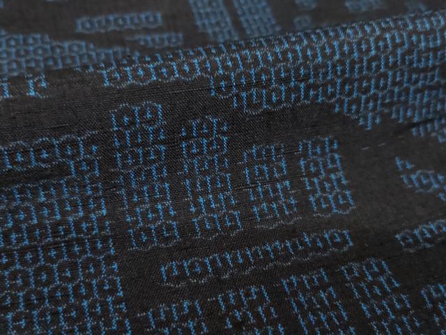 平和屋着物●結城紬 80亀甲 風景文 正絹 逸品 未使用 AABL0962ck