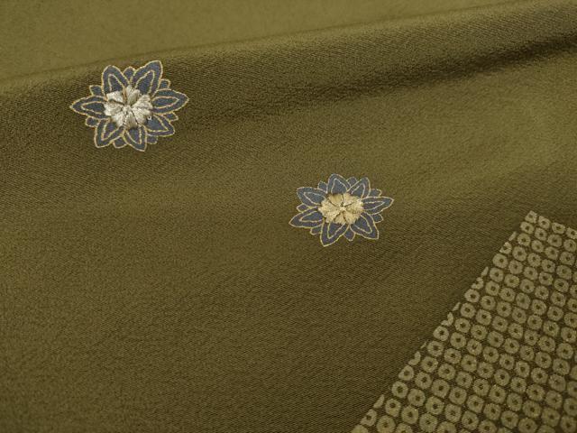 平和屋着物●訪問着 刺繍 舞花文 金銀糸 金彩 正絹 逸品 AABL0979ck