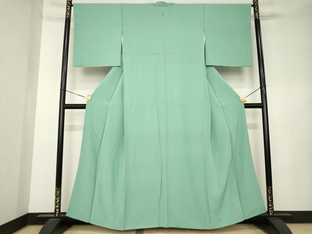 平和屋着物●上質な色無地 薄青色 正絹 逸品 AABL0987ck