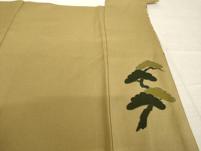 平和屋着物●訪問着 松 草花文 金彩 正絹 逸品 AABL0991ck