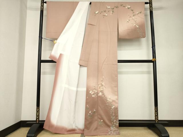 平和屋着物●訪問着 草花文 暈し染め 金彩 正絹 逸品 AABL1000ck