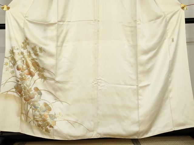 平和屋着物●金彩友禅 卓越技能者・名工・和田光正 訪問着 枝花文 金銀彩 正絹 逸品 AABL1007cs