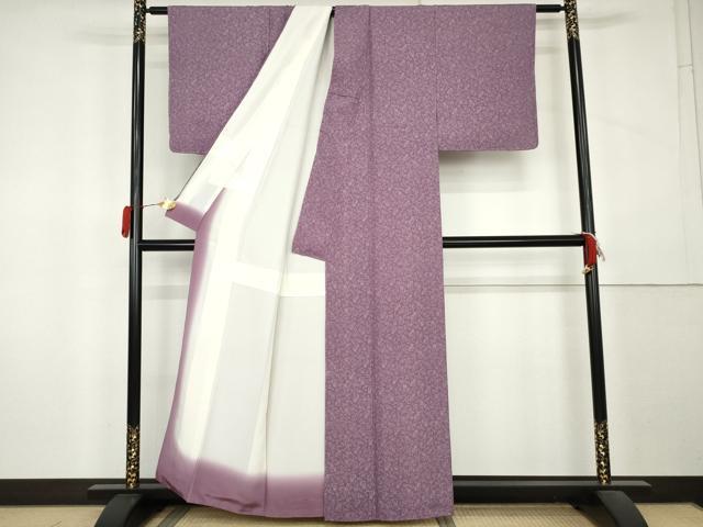 平和屋着物●重要無形文化財 人間国宝 中村勇二郎 江戸小紋 唐獅子 花唐草文 正絹 逸品 AABL1033cs